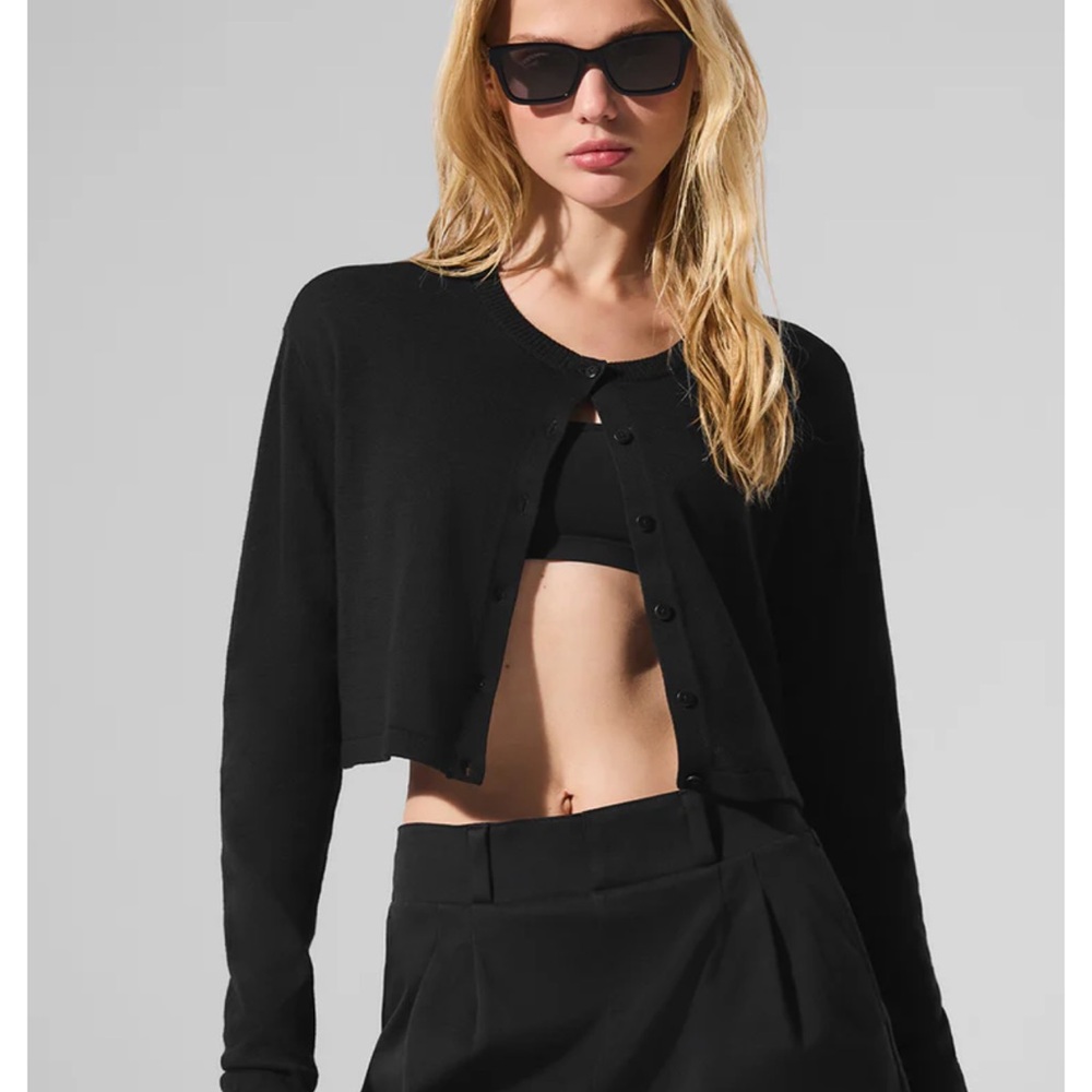 ALO Yoga Supernatural Sweater Cardigan - black